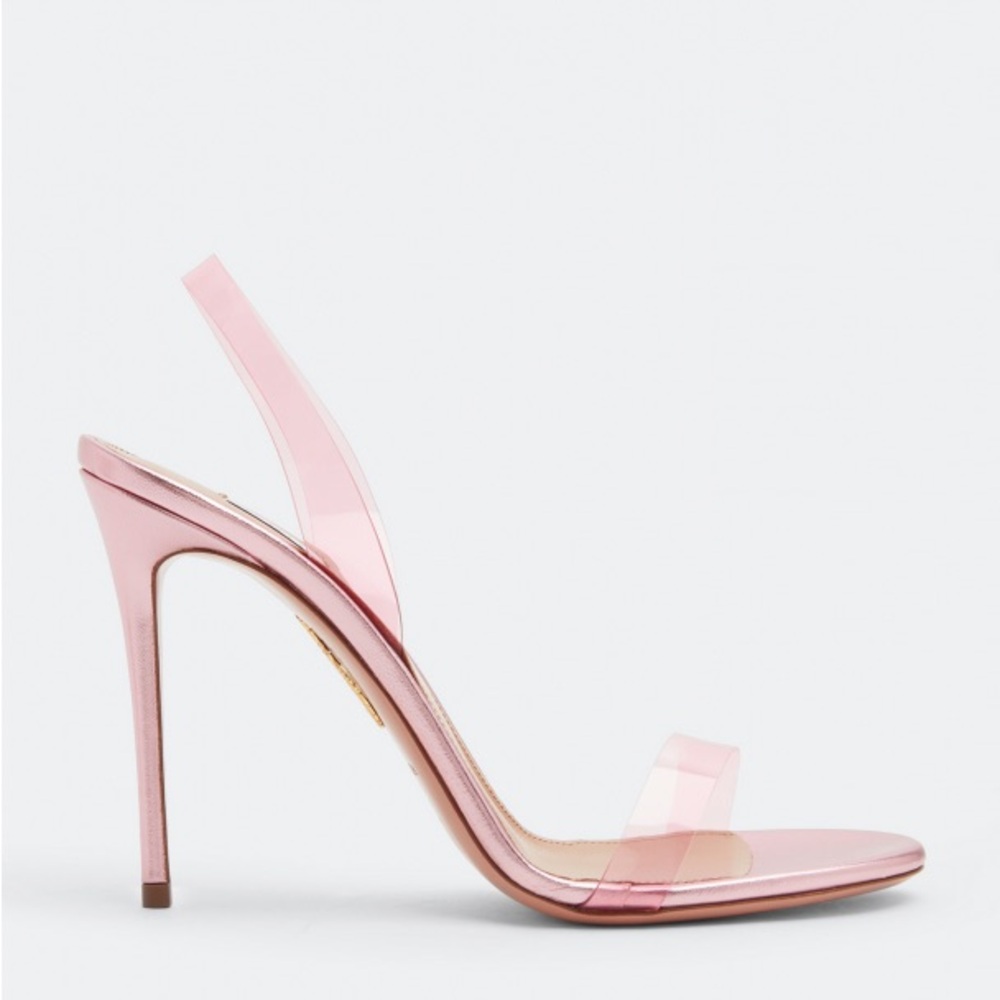 Aquazzura pink PVC sling back